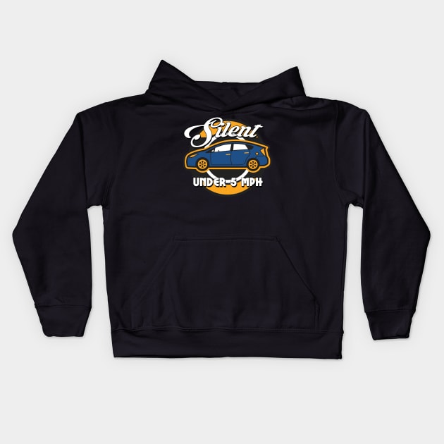 Prius, Silent under 5 MPH Kids Hoodie by woodsman